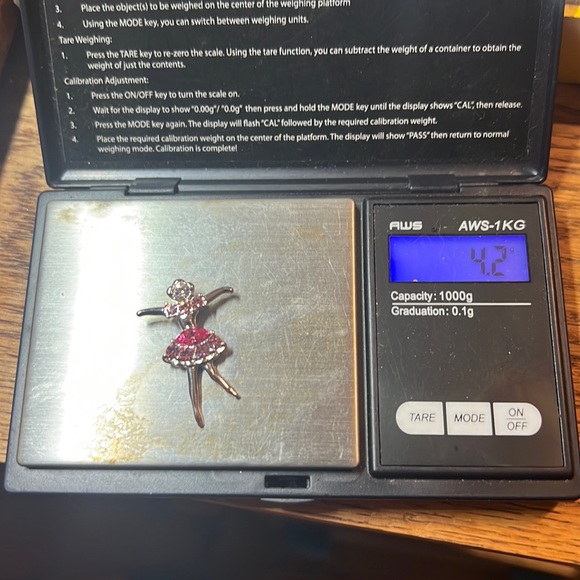 Silver-tone Clear & Pink Rhinestone Ballerina Pendant 👠 - Picture 17 of 17